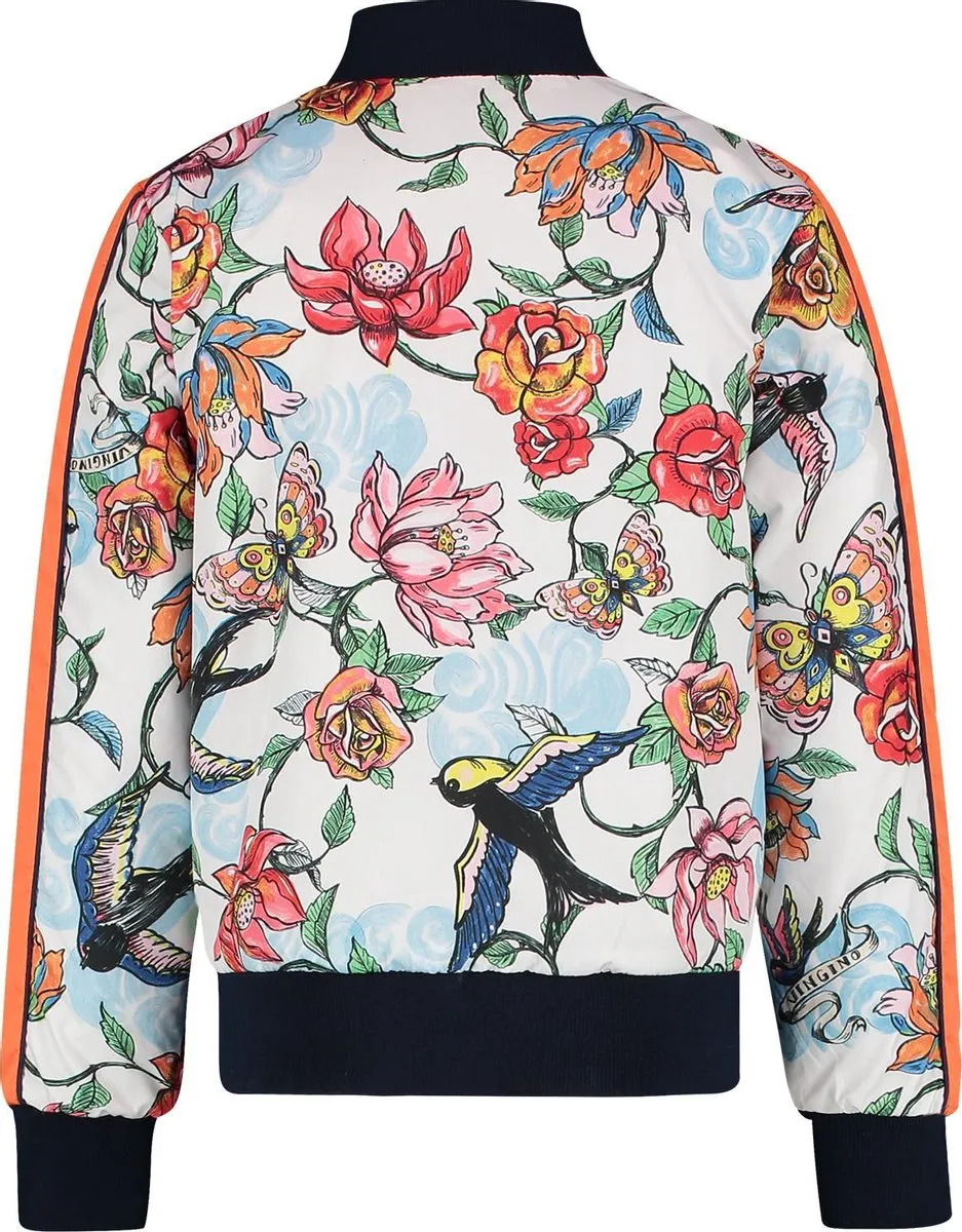 Vingino maat 116 - Jas - Vrouwen - donker blauw/wit/rood - Polyamide - Polyester - Rits - Normaal -