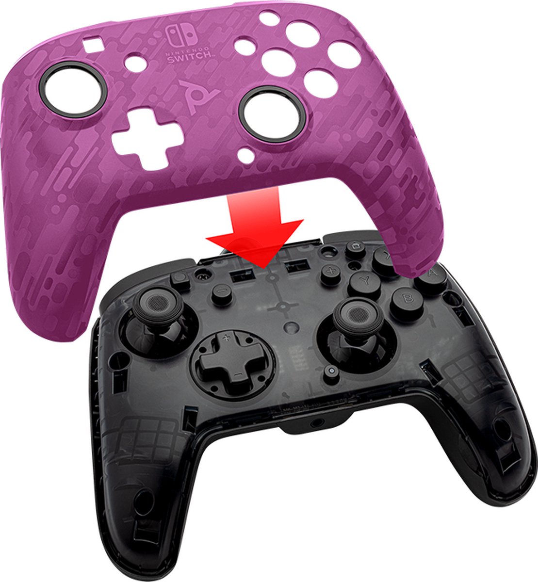 Faceoff Deluxe+ Nintendo Switch Controller - Purple Camo
