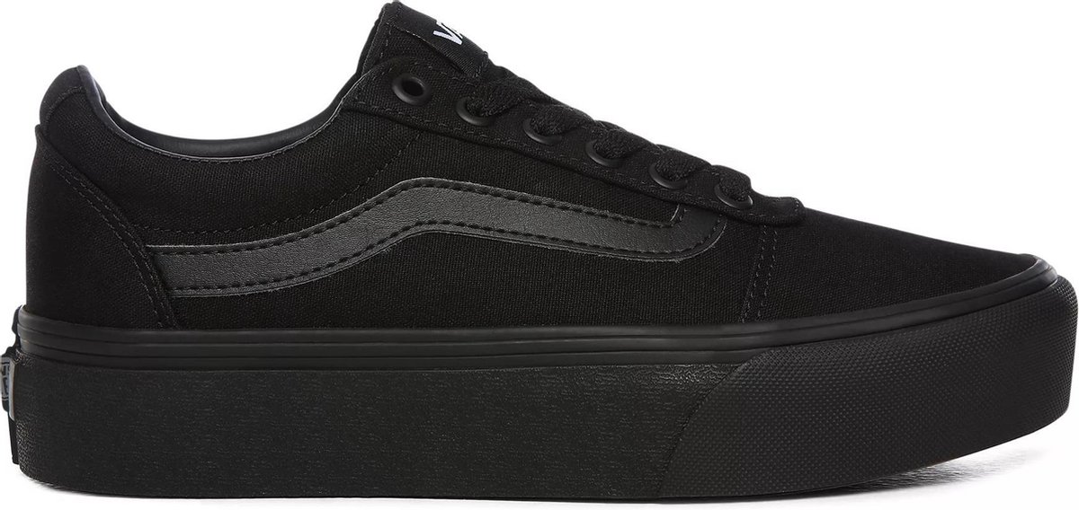 Vans Ward Platform Dames Sneakers - 38 - (Canvas) Black/Black