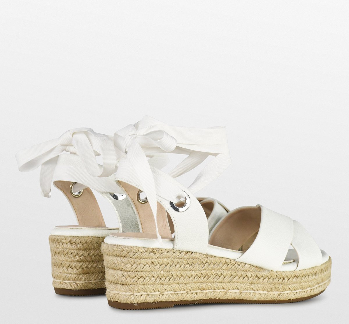 POSH by Poelman SAAR Dames - 37 - Sandalen/Espadrilles - Wit
