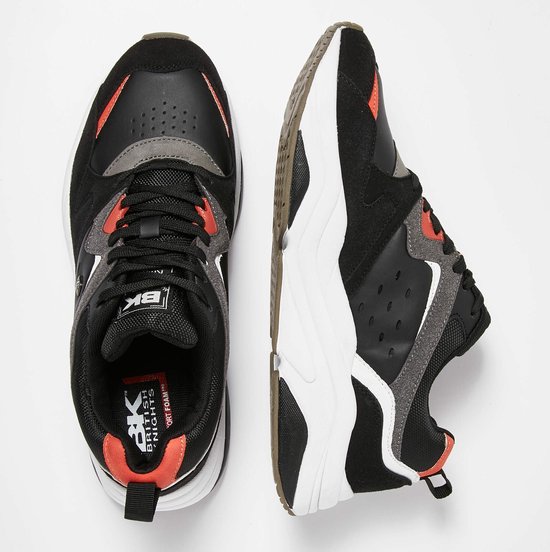 British Knights  - Maat 44 - Chunky Heren Sneakers - Black/Dk Grey/Red