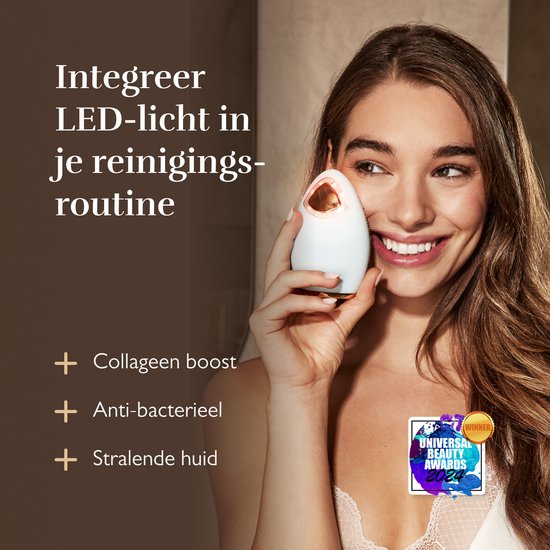 Silk'n Elektrische Gezichtsreiniger - Bright Lux - Gezichtsborstel 4-in-1 Reiniging, Ledlicht, Nabij