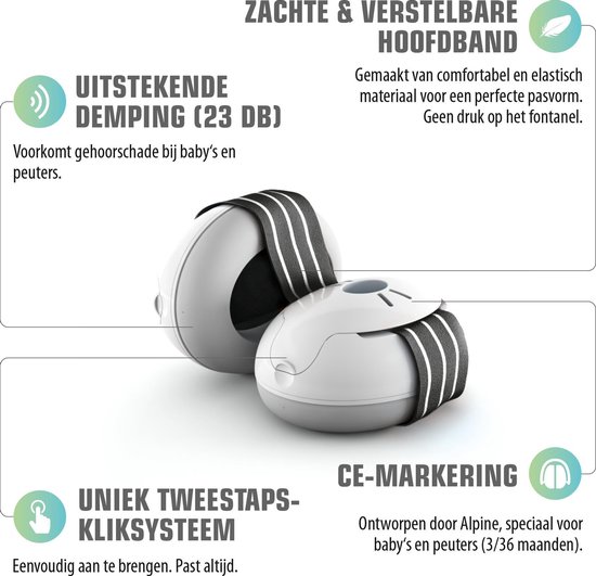 Alpine-Muffy-Baby-Gehoorbescherming-Verstelbaar-SNR-23-dB-Zwart-1 Alpine Muffy Baby Gehoorbescherming - Verstelbaar - SNR 23 dB - Zwart