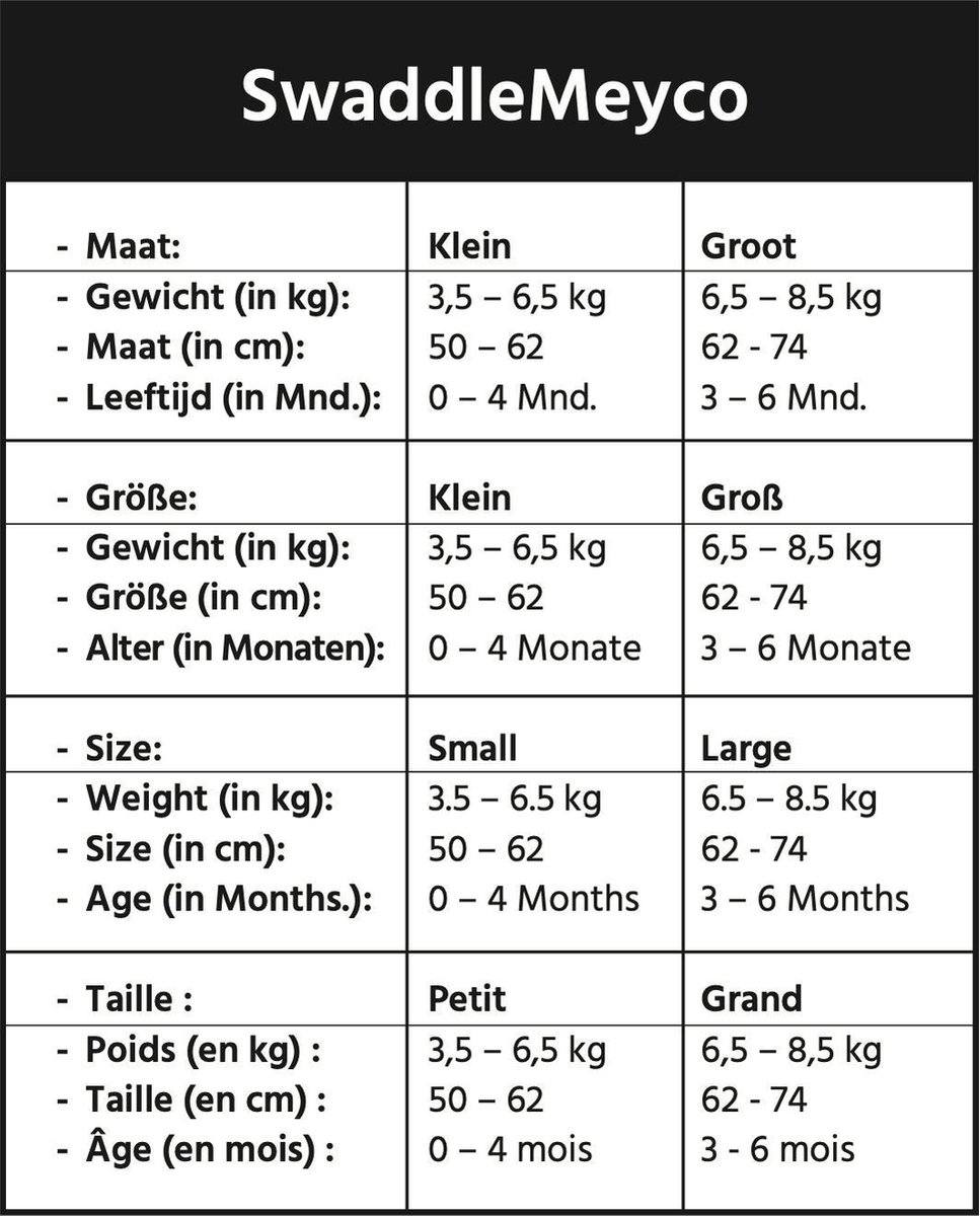 SwaddleMeyco Inbakerdoek 2-pack Panter/Uni - 4-6 maanden - neutral