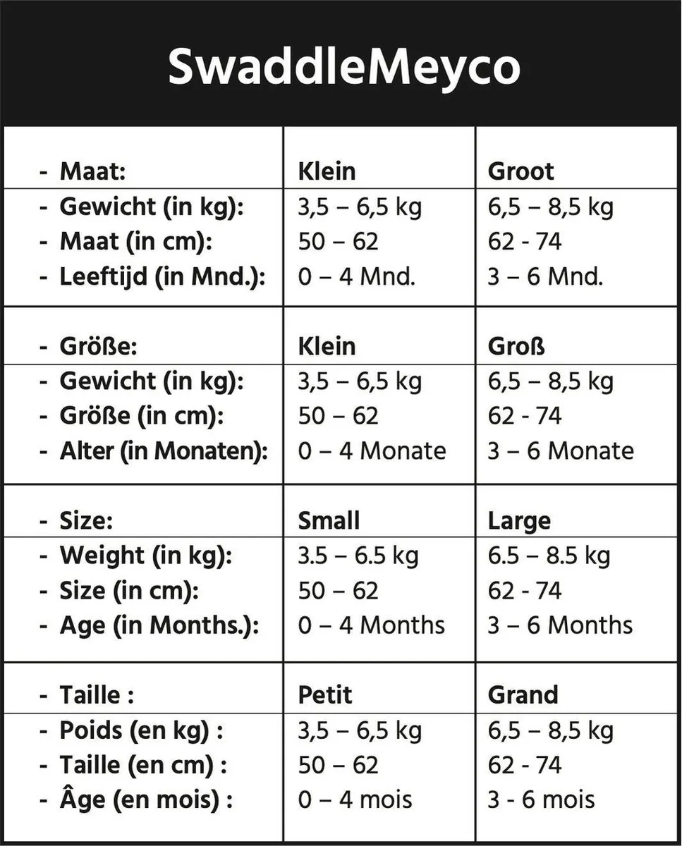 SwaddleMeyco Inbakerdoek 2-pack Panter/Uni - 4-6 maanden - neutral