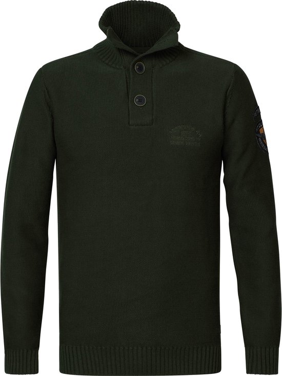Petrol Industries  - Maat M - Heren Fijngebreide Pullover - Bruin