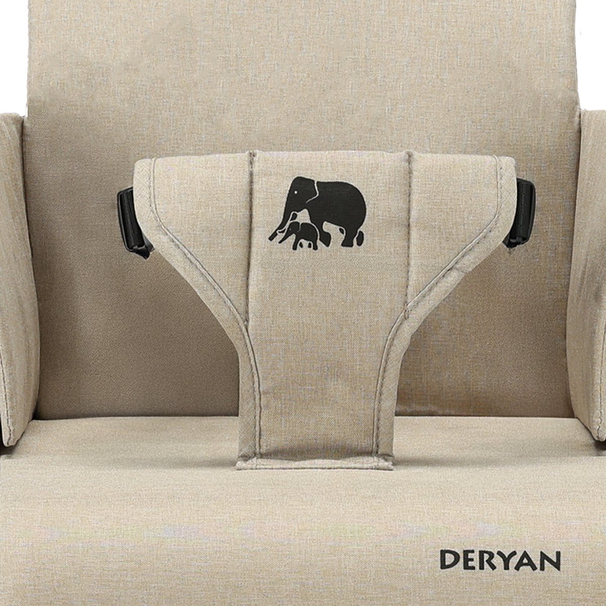 Deryan Travel Booster Stoelverhoger - Inclusief bevestigingsriem Nougat