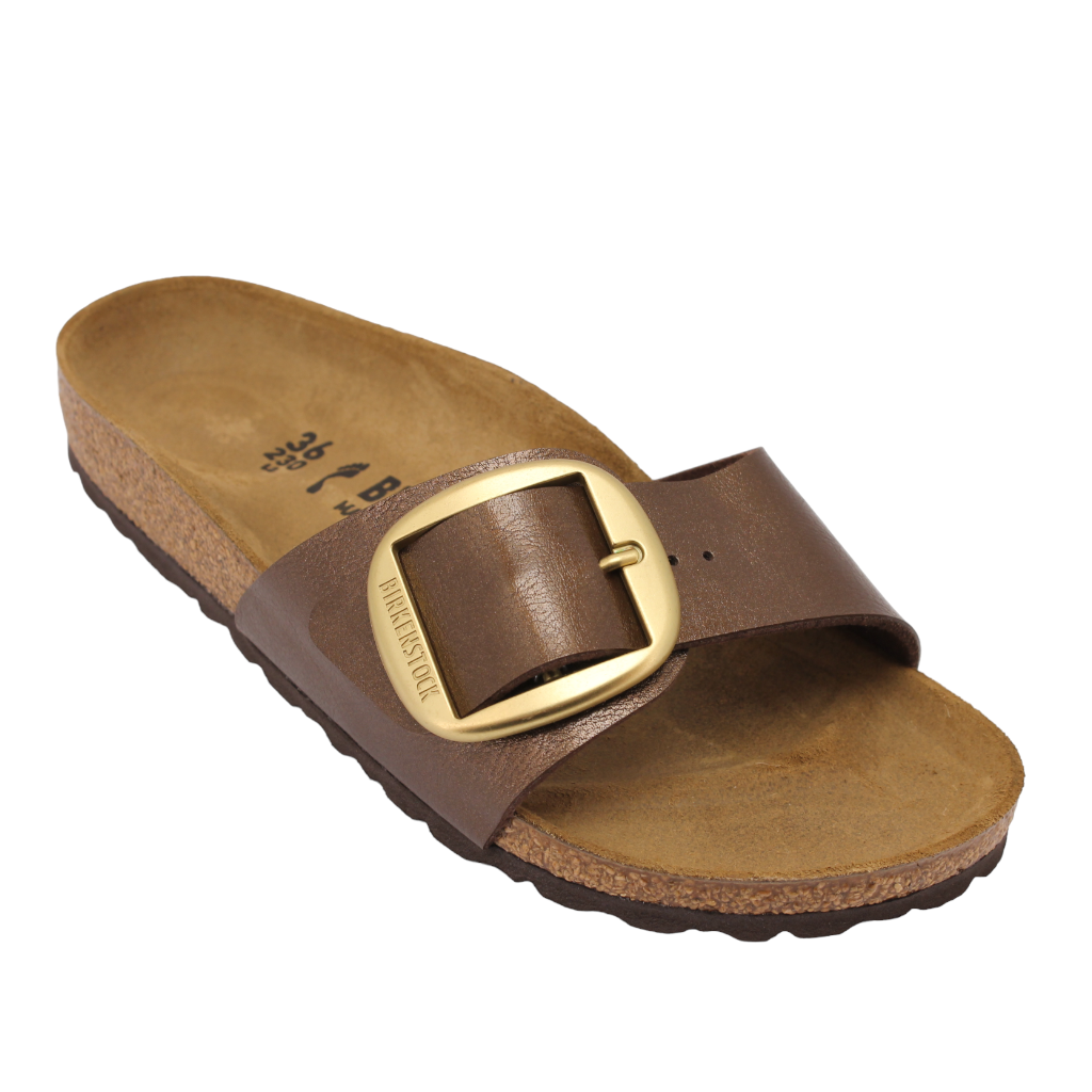 sandaal, bruin, cognac, riem, gespikkel