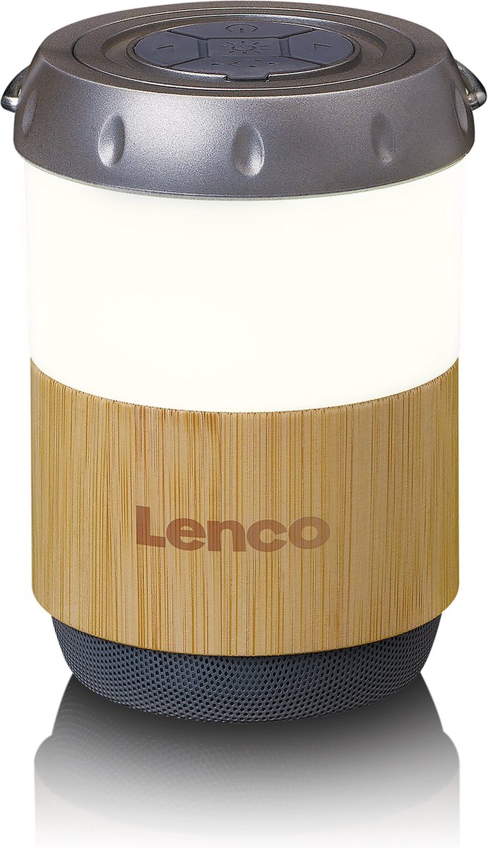 Lenco BTL-030BA - Lantaarn met ingebouwde Bluetooth Speaker - Bamboo