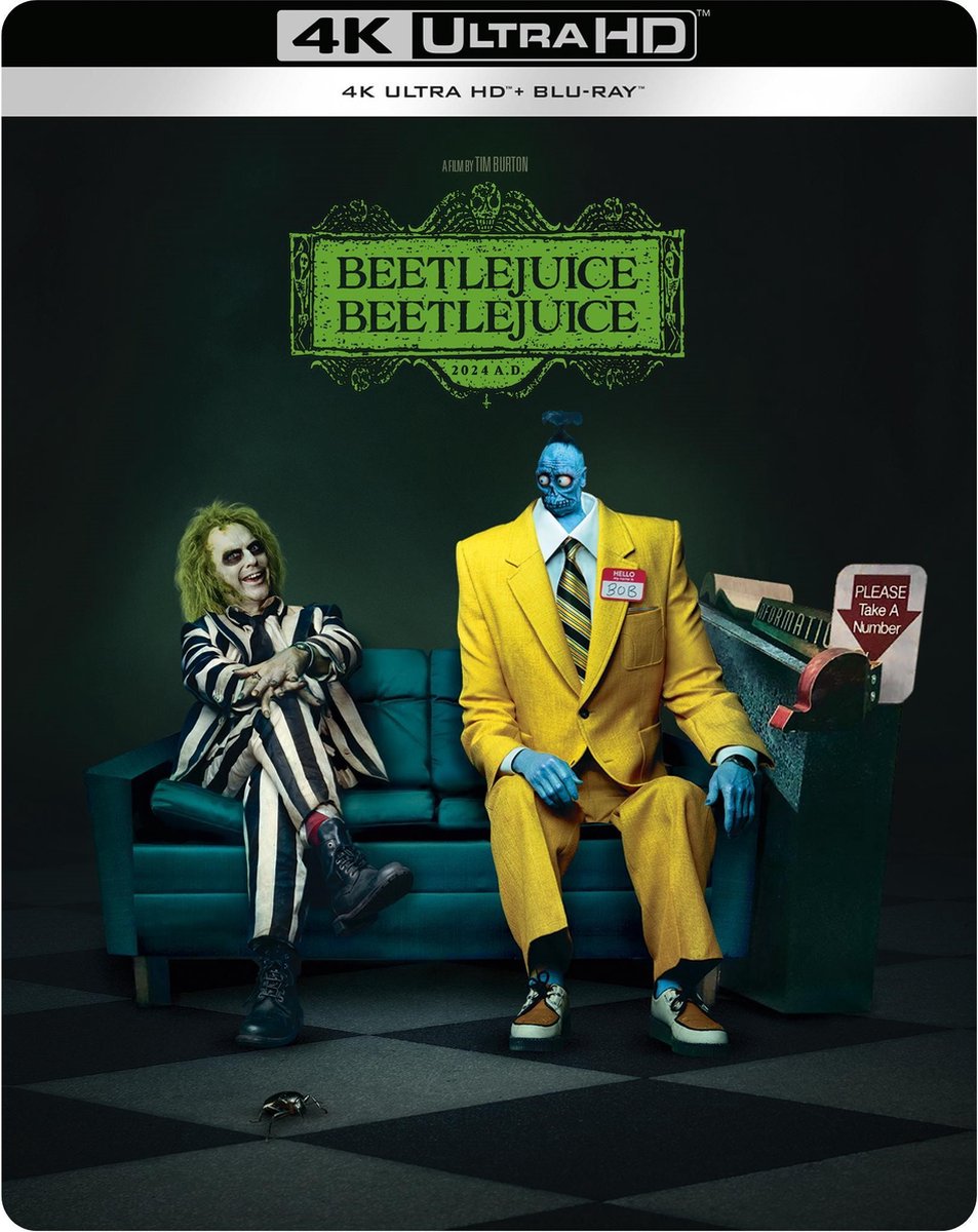 4K, Ultra HD, film, poster, Beetlejuice