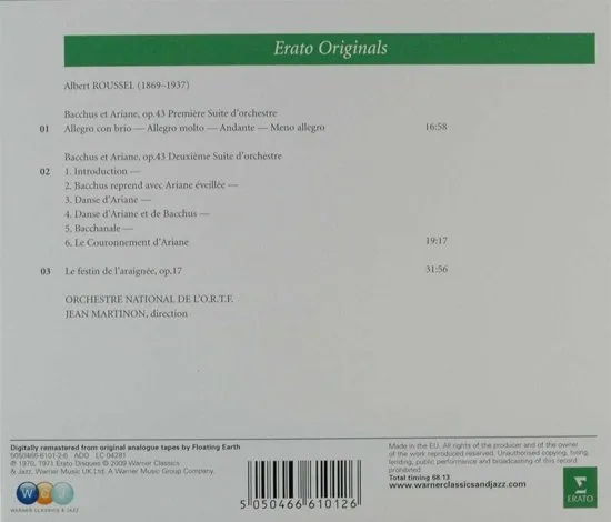 Roussel:Bacchus Et Ariane ( CD)