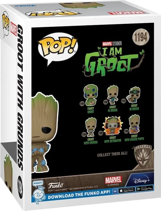 Funko Pop #1194 I Am Groot (2022) - Groot with Grunds