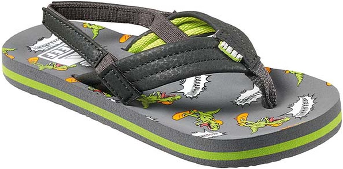 Reef - Maat 21.22 - Little Ahi Jongens Slippers - Dino Brah