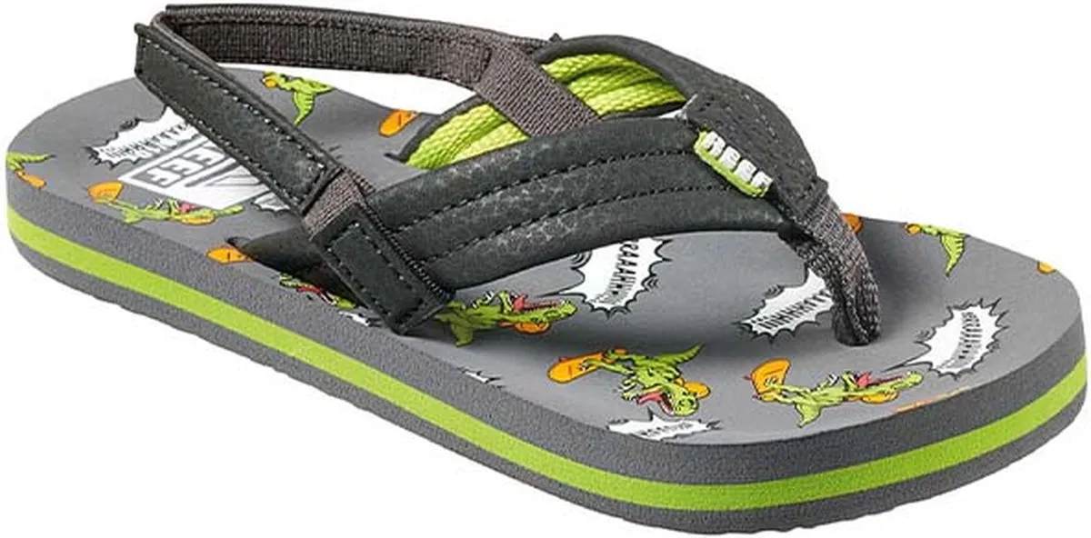 Reef - Maat 21.22 - Little Ahi Jongens Slippers - Dino Brah