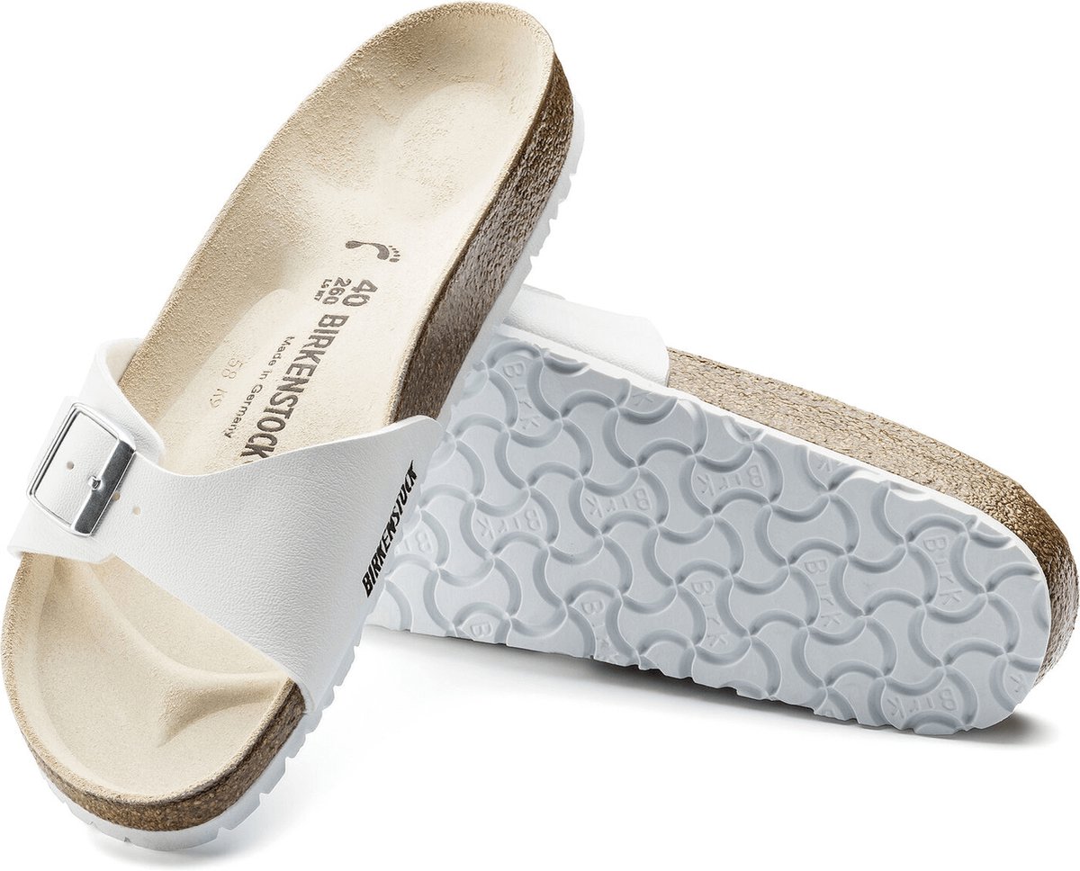 Birkenstock - maat 42- Madrid Dames Slippers - White