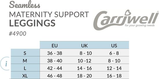 Carriwell - Maat S -  Zwangerschapslegging - Zwart