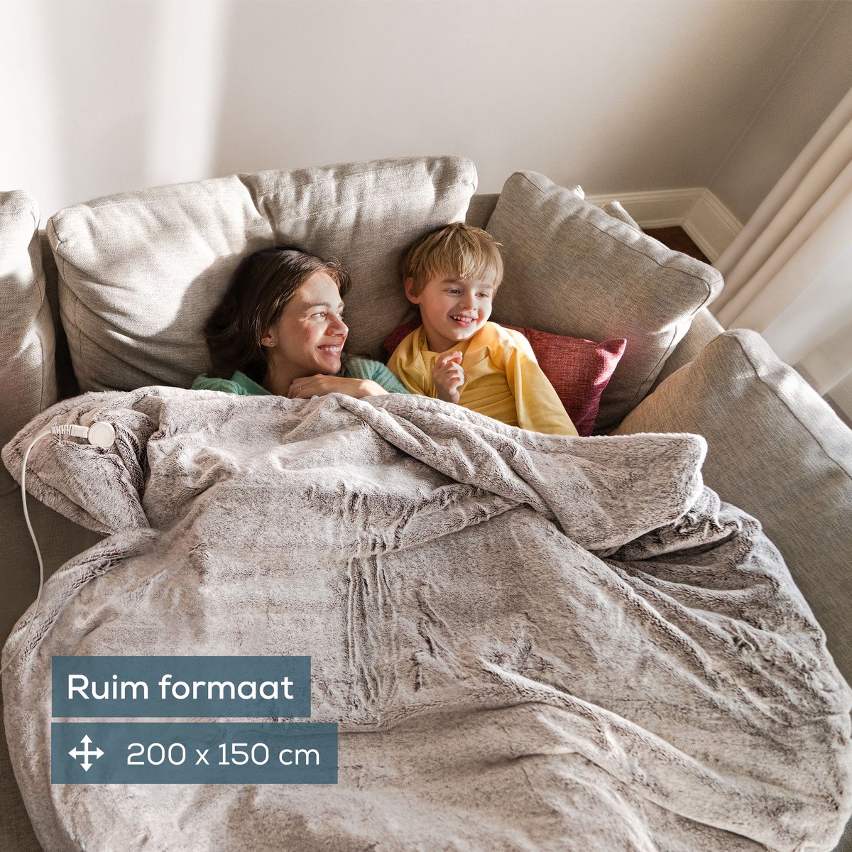 Beurer Warmtedeken XXL | 2-Persoons: 200 x 150 cm | HD 150 XXL Nordic | 6 Warmtestanden