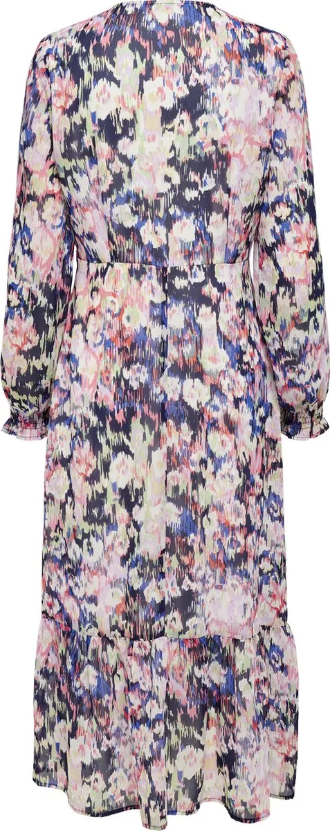ONLY   - mt L - ONLZOE L/S MAXI DRESS WVN Dames Jurk