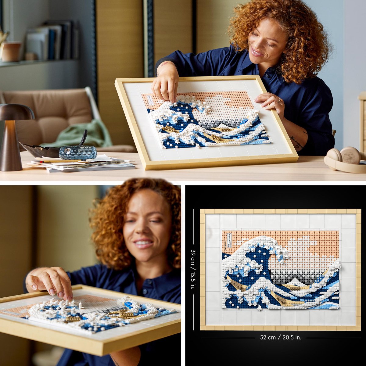 LEGO Art Hokusai – De grote golf, 3D Wanddecoratie Knutselpakket voor Volwassenen - 31208