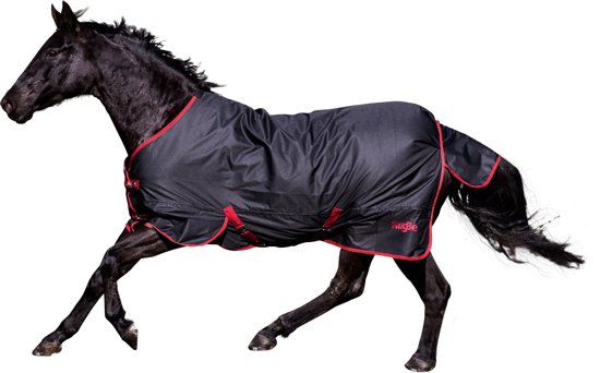 Kerbl Paardendeken Outdoor RugBe Zero 1 - Zwart/rood - 140 cm