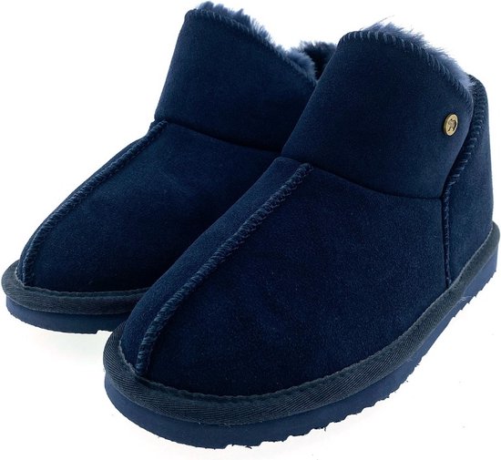 slippers, slip-ons, navy, fleece, bootie