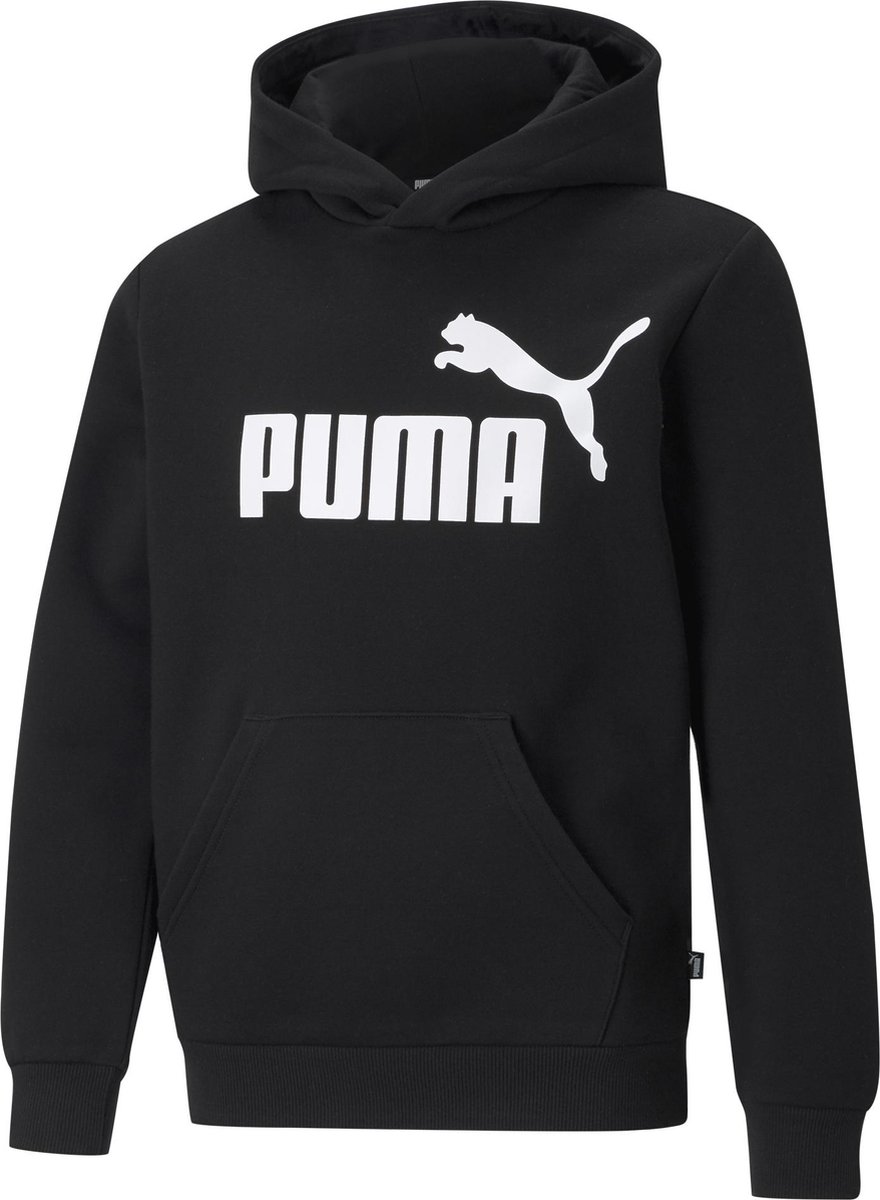 hoodie, puma, zwart, logo, zak