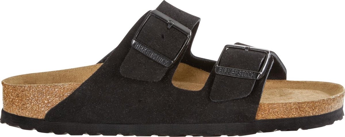 Birkenstock Arizona - maat 37- SFB VL Black Narrow Dames Slippers - Black