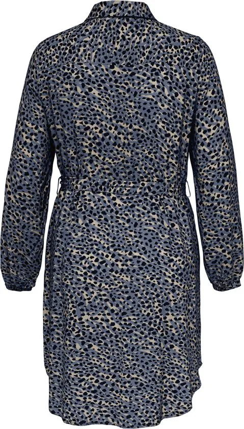 ONLY  - Maat 50 - CARMAKOMA CARLOLLILISE LS SHIRT DRESS AOP BF Dames Jurk