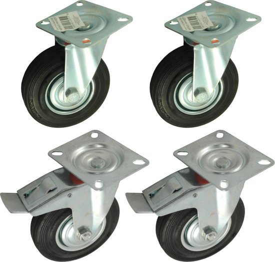 Set van 4 Zwenkwielen - Transportwielen