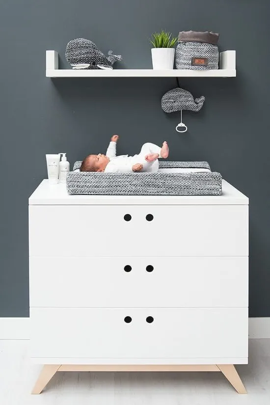 Baby's Only knuffel Walvis River zwart-wit