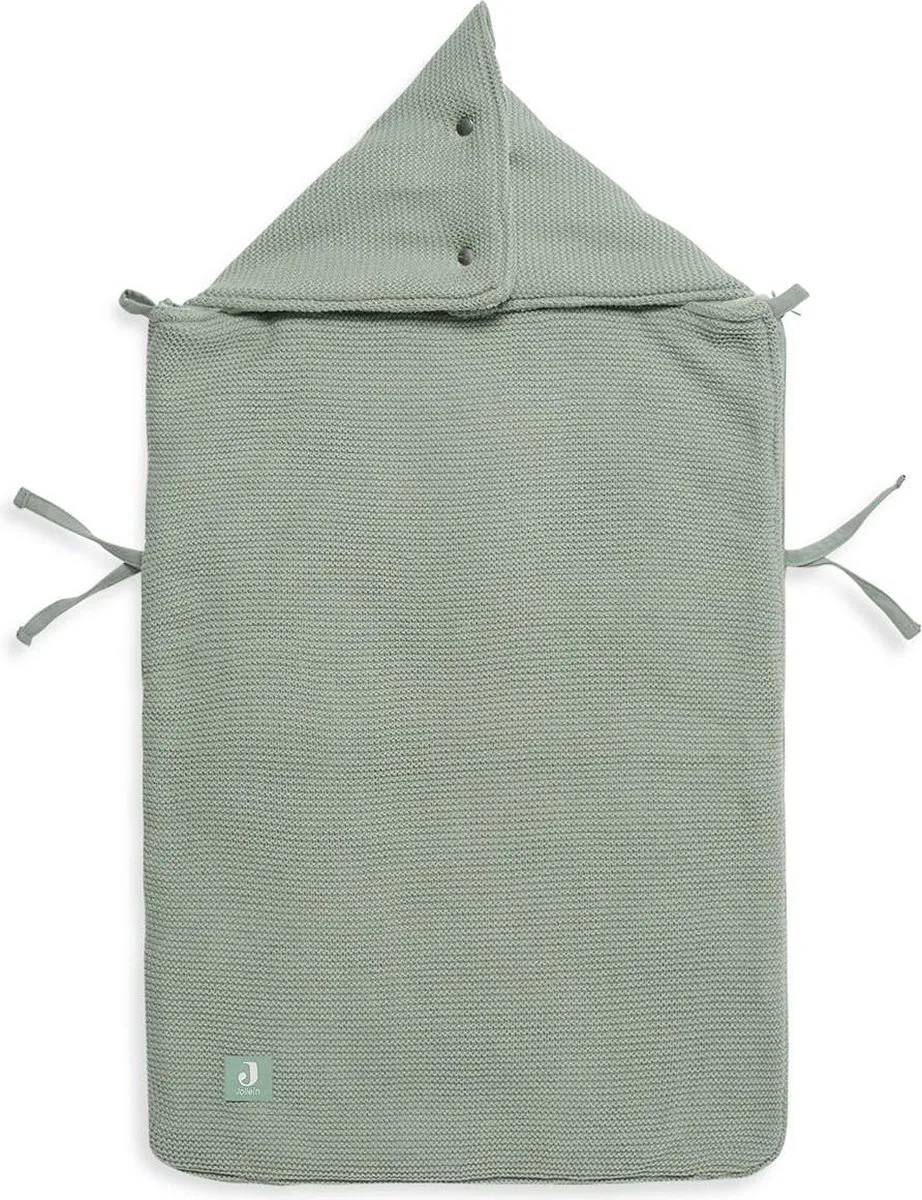 Jollein Voetenzak voor Autostoel & Kinderwagen - Basic Knit - Forest Green