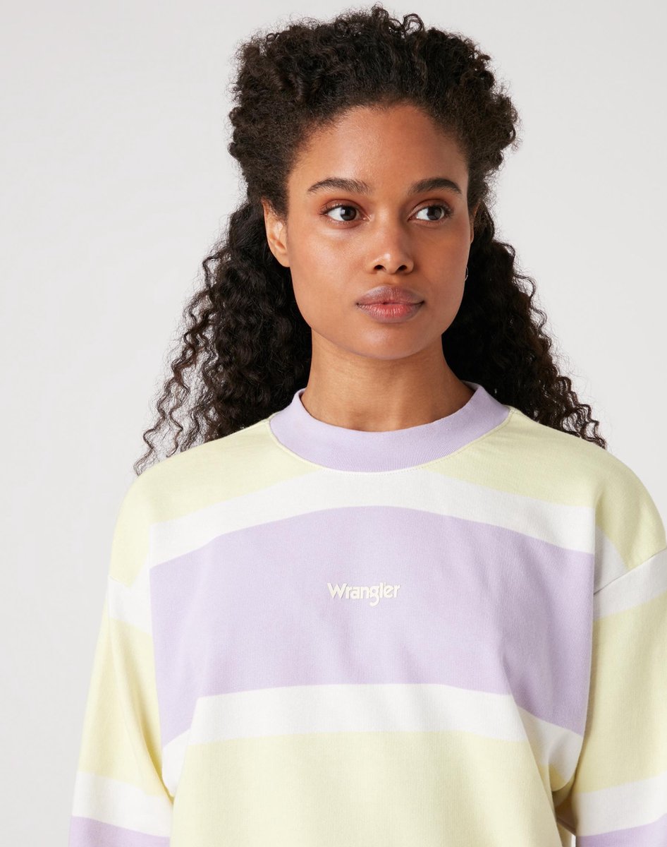 Wrangler - Maat S - Retro Sweat Pastel Violet  Dames Trui