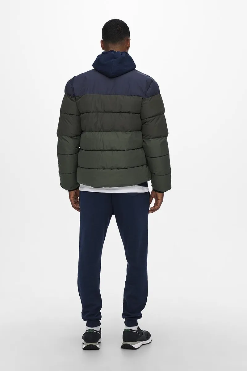 ONLY & SONS - Maat M - ONSMELVIN LIFE QUILTED JACKET OTW VD Heren Jas