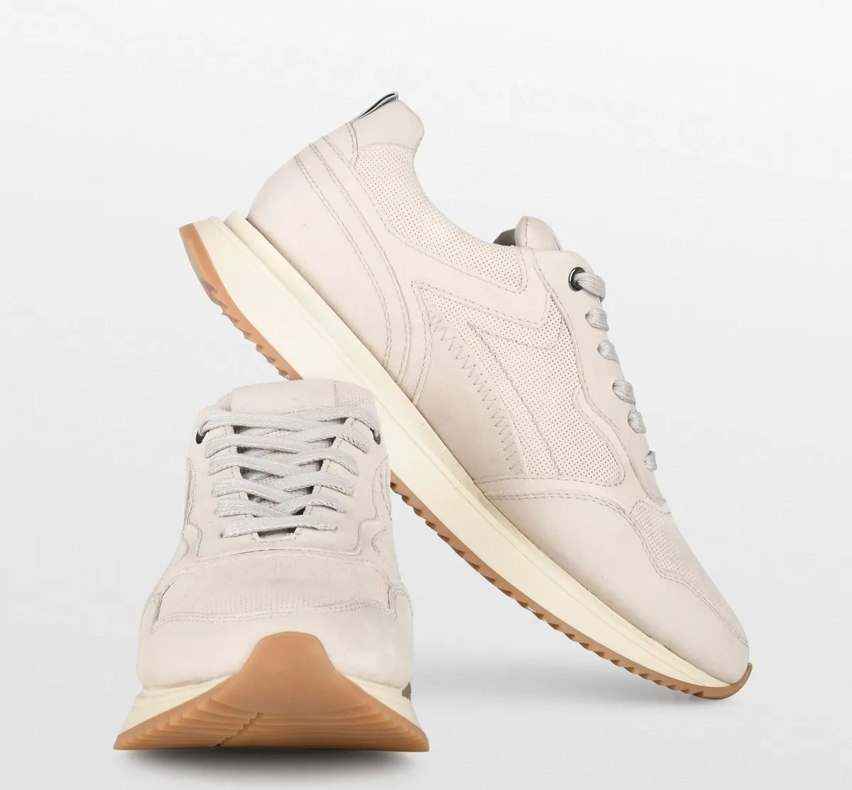 PS Poelman - Maat 43 - NASH Heren Sneakers - Beige