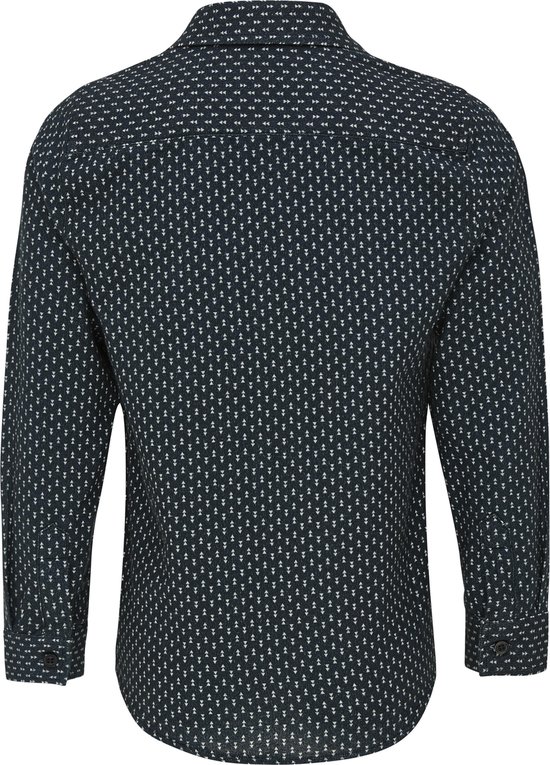 Mexx - -maat 110 - Jongens Overhemd-Blauw print