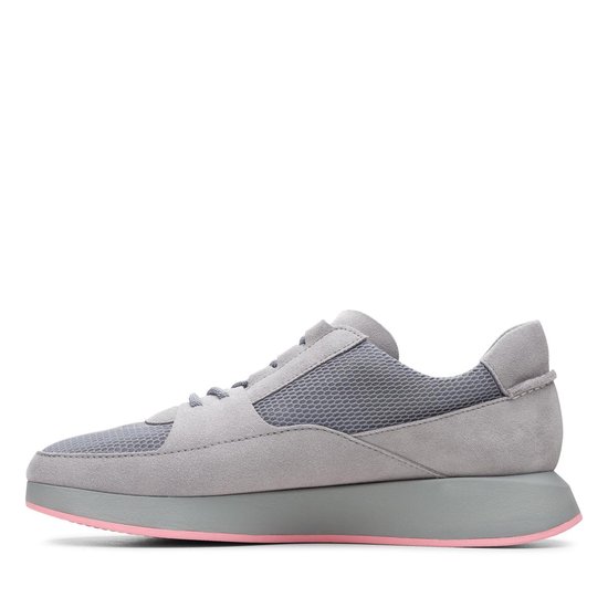 Clarks Originals Kiowa Pace - Maat 36 - Dames Sneakers - Grey Reflective