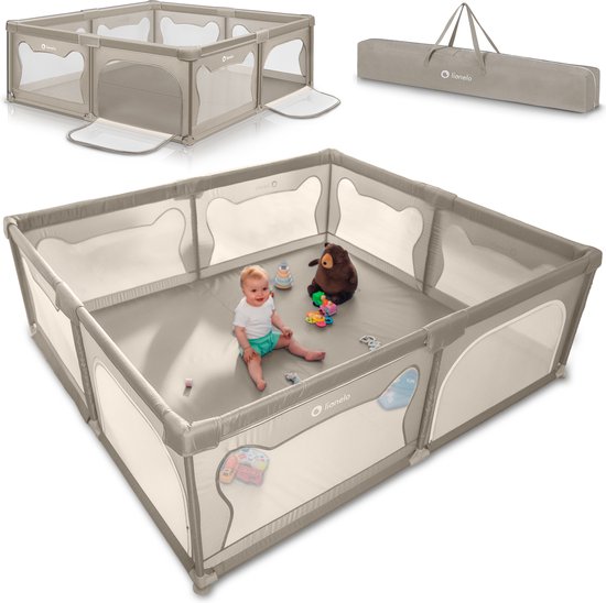 DGMOUTLET-NL-Lionelo-Willow-XL-Box-voor-baby-s-vanaf-0-48-maanden-groot-oppervlak-187-cm-x-207-cm-x-68-cm-SALE-1 Wieg, Meubels, Kinderbed, Baby, Persoon