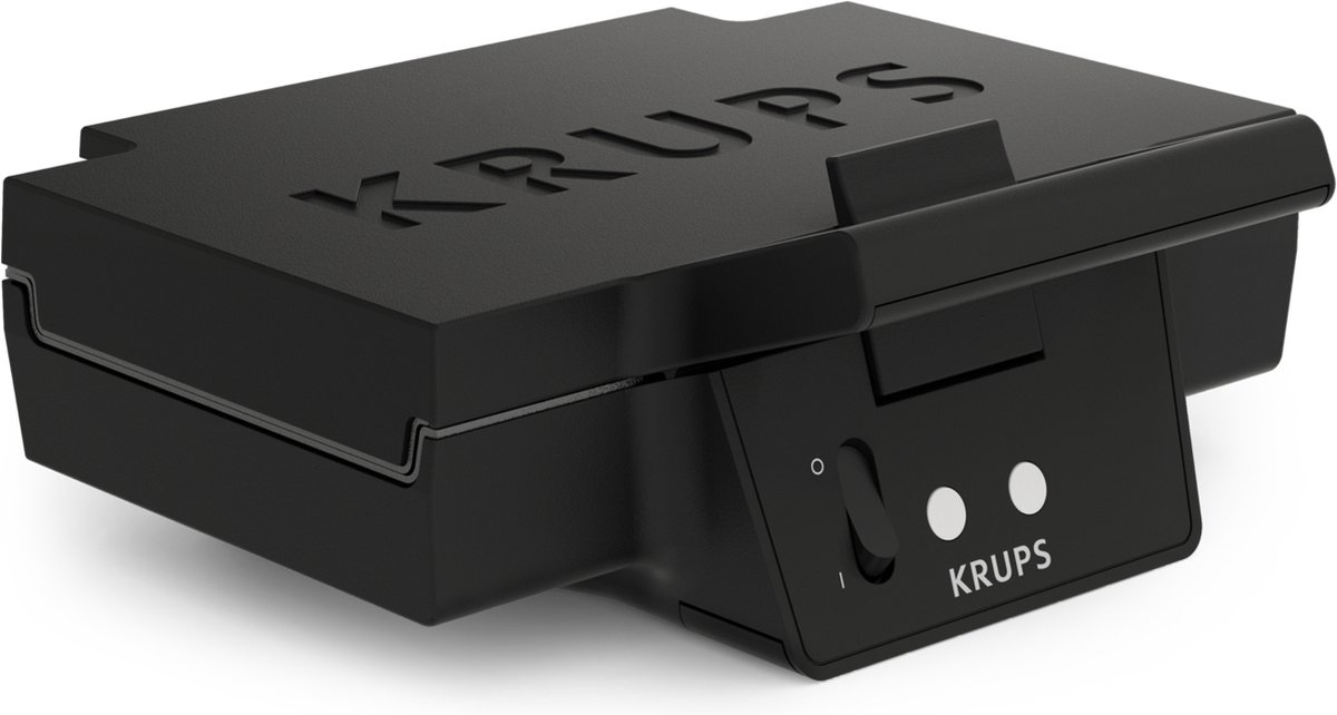 Krups Iconic FDK462 - Tosti-apparaat - Keramische Anti-aanbaklaag - Verticaal Opbergen - 850W - Zwart