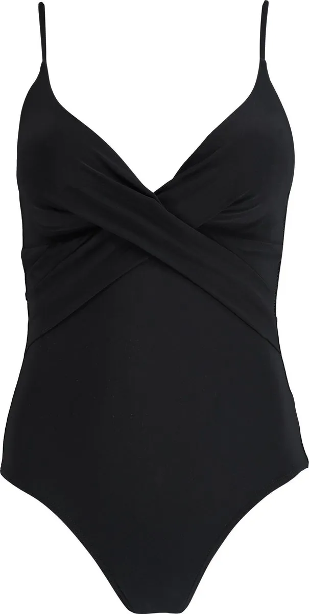 bikini, zwempak, onepiece, zwart, driehoek