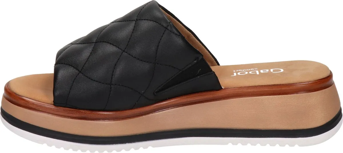 Dames Slippers Gabor 82.741.57 Zwart - Maat 6½  Maat 40