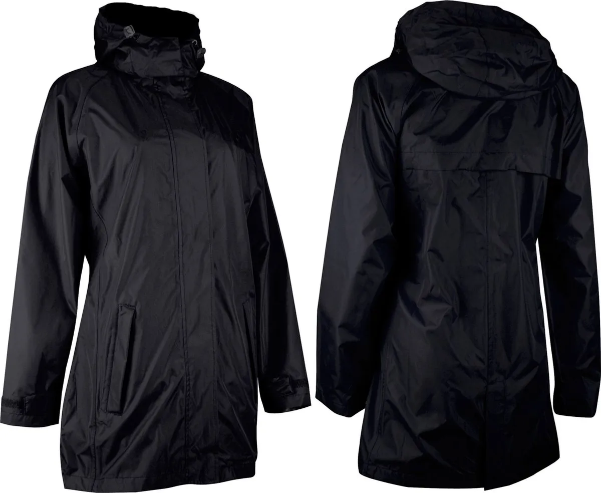 Ralka Regenjas Deluxe Lang Model - Dames - Zwart/Aqua - 42