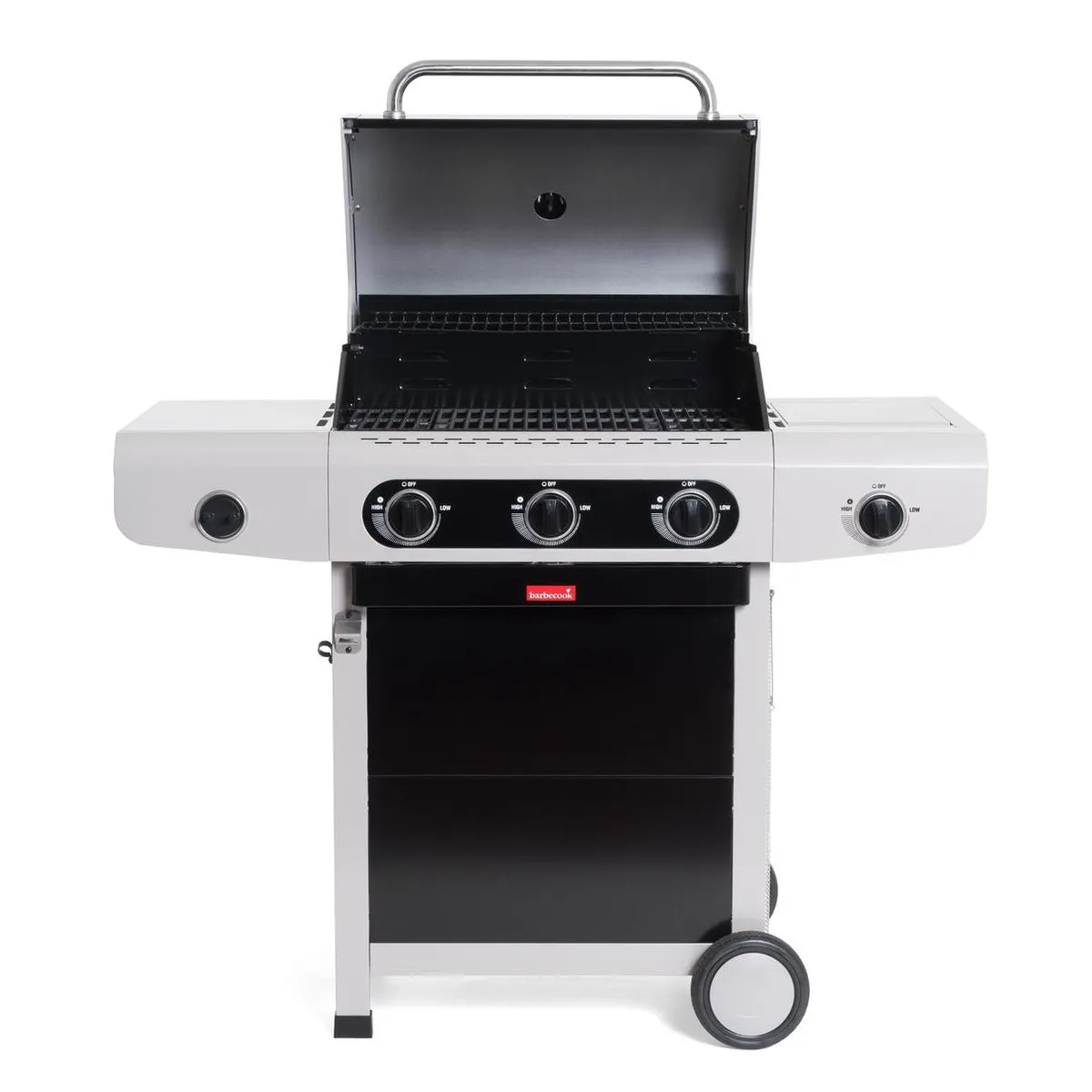 Barbecook Siesta 310 Black Edition - Gas BBQ barbecue - 3 Branders - Met zijbrander - 1 vaste zijtaf