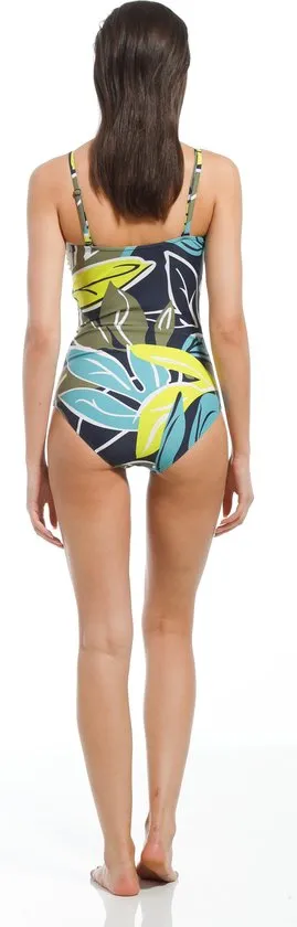 Pastunette Beach - 40 - Floral Leaves - Badpak - Blauw/Groen