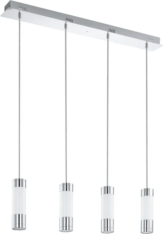 EGLO Fosforo - Hanglamp - 4 Lichts - Chroom - Wit