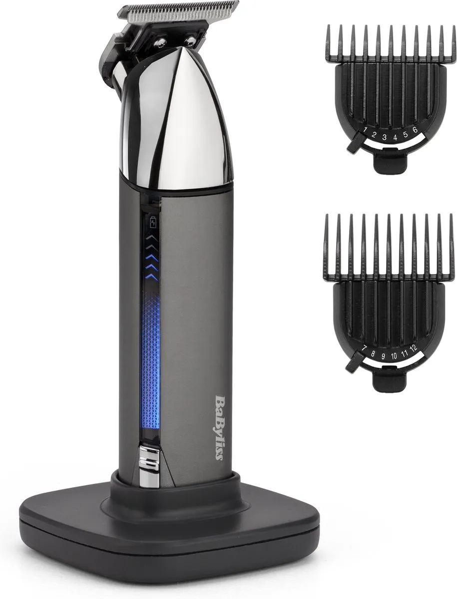 BaByliss Super-X Metal Series T996E Baardtrimmer - Japans Staal T-Mes - USB Oplaadstation - Waterpro