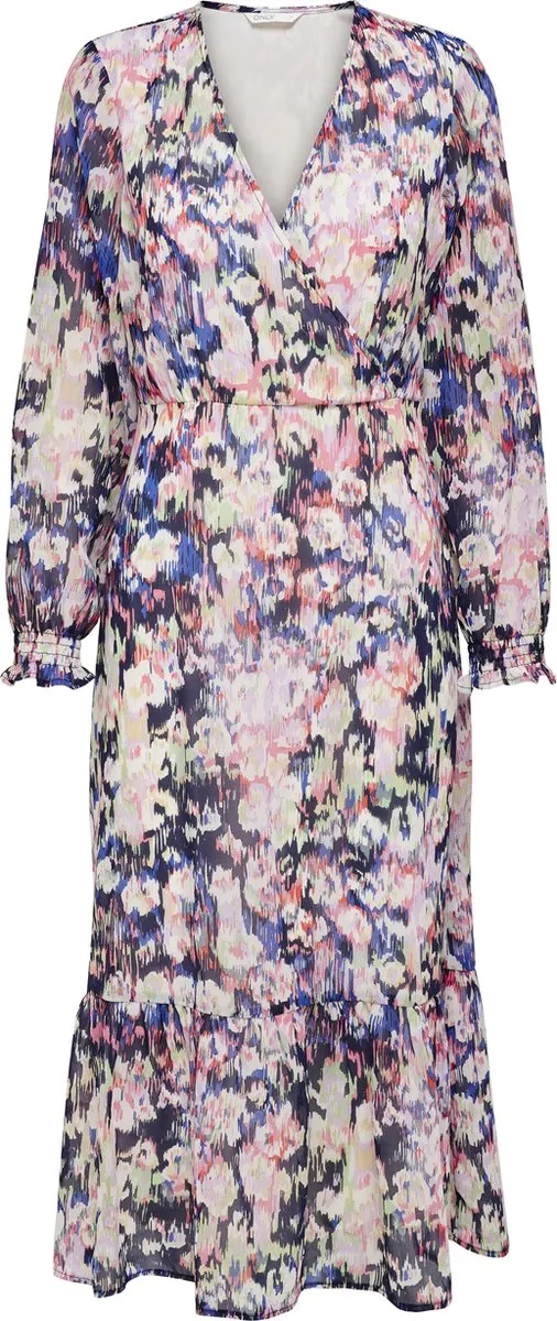 ONLY   - mt L - ONLZOE L/S MAXI DRESS WVN Dames Jurk