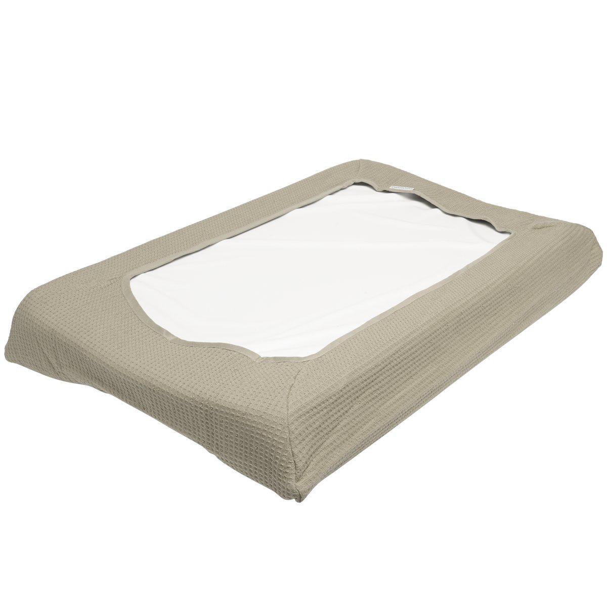 Cottonbaby - Aankleedkussenhoes wafel - bruin