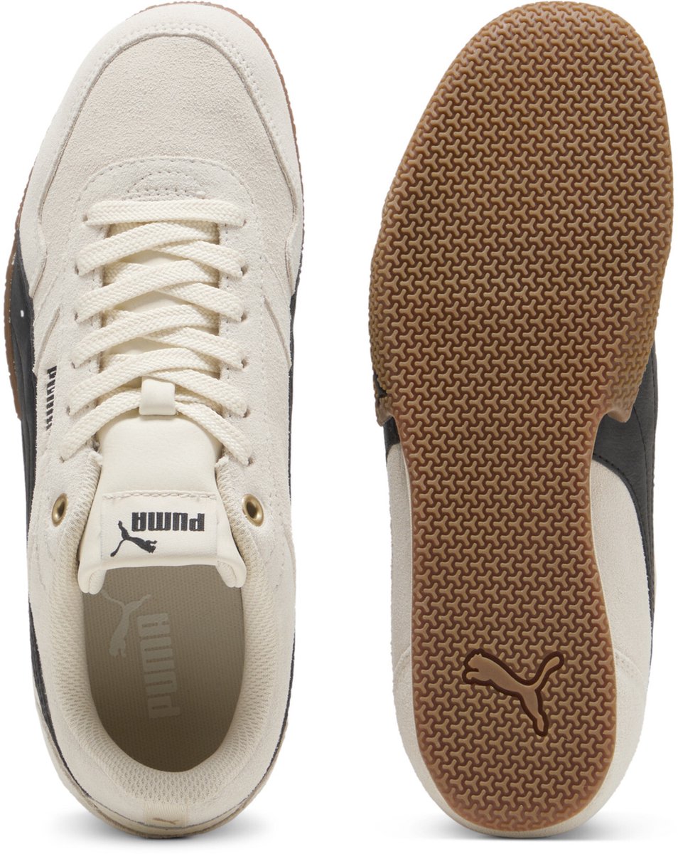 sneakers, lichtkleur, gumzool, puma, canvas/leer