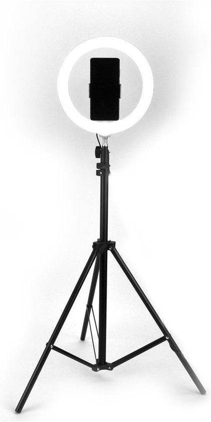 Selfie Ringlamp 26 Cm Met Statief 210cm