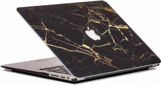 Lunso - hardcase hoes - MacBook Air 11 inch - marmer zwart/goud